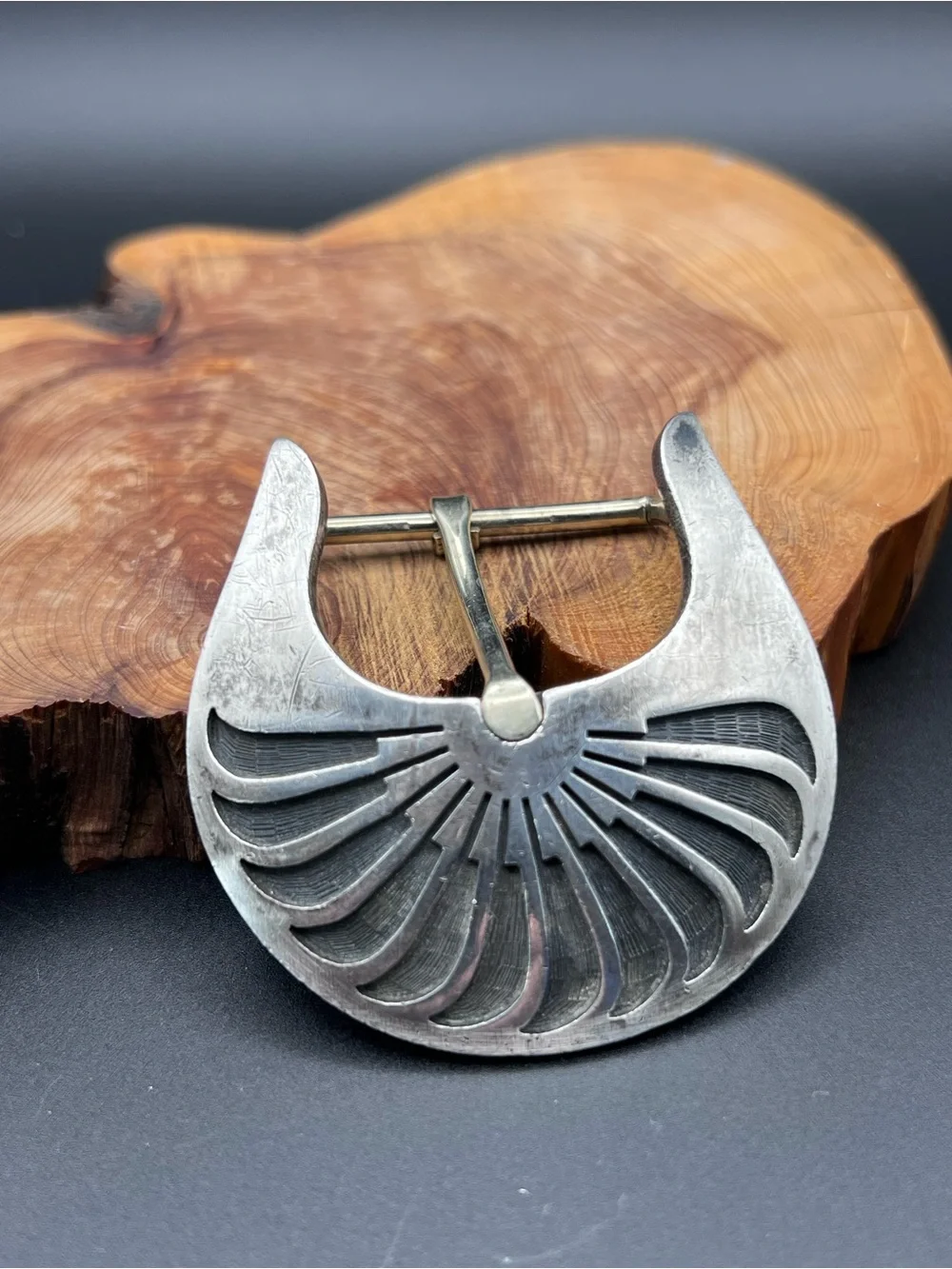Native American Sterling Silver Belt Buckle